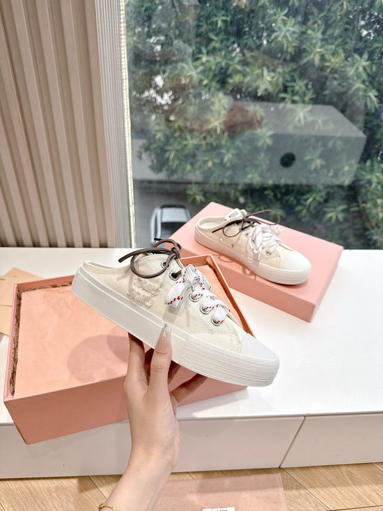 Miu Miu Comfortable Fashion Sneakers with Simple and Stylish Design
