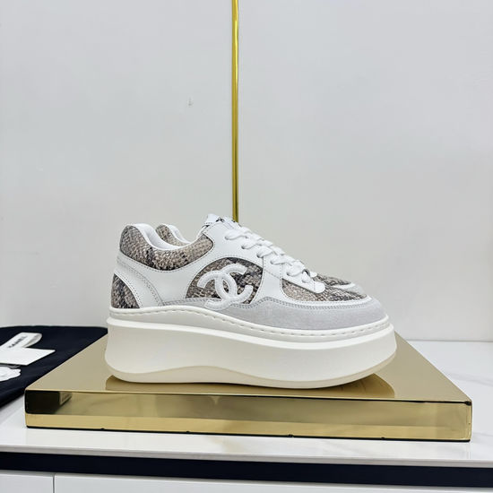 Chanel Classic Two Tone Casual Sneakers Premium Leather Comfortable Shoes