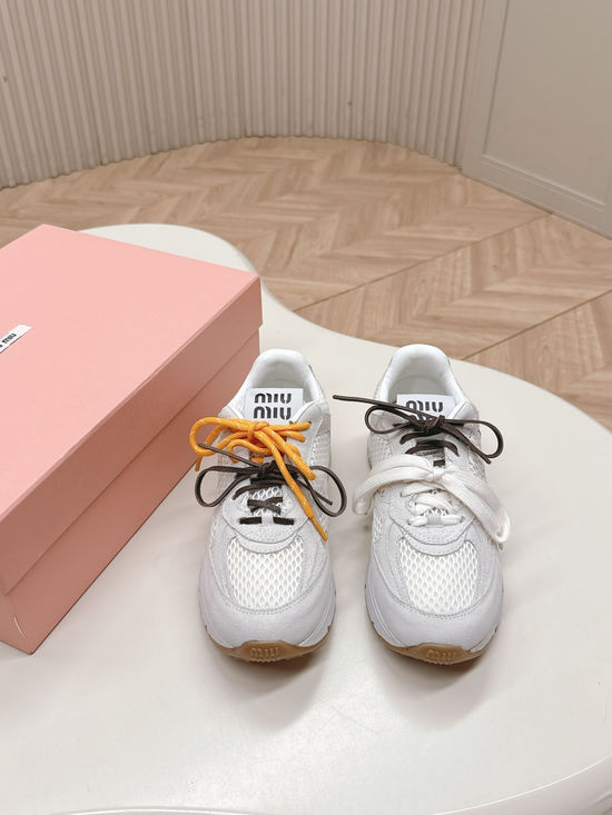 Miu Miu Vintage Style Casual Comfortable Walking Sneakers
