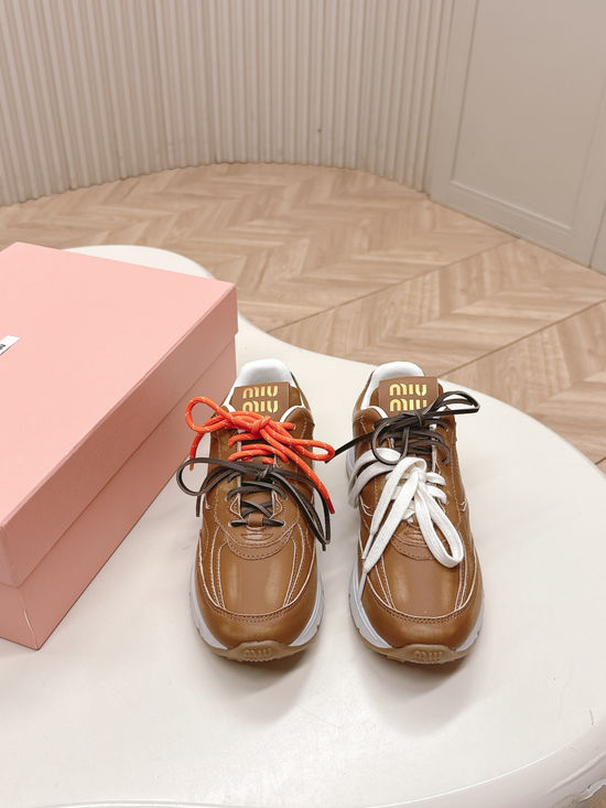 Miu Miu Vintage Style Casual Comfortable Walking Sneakers
