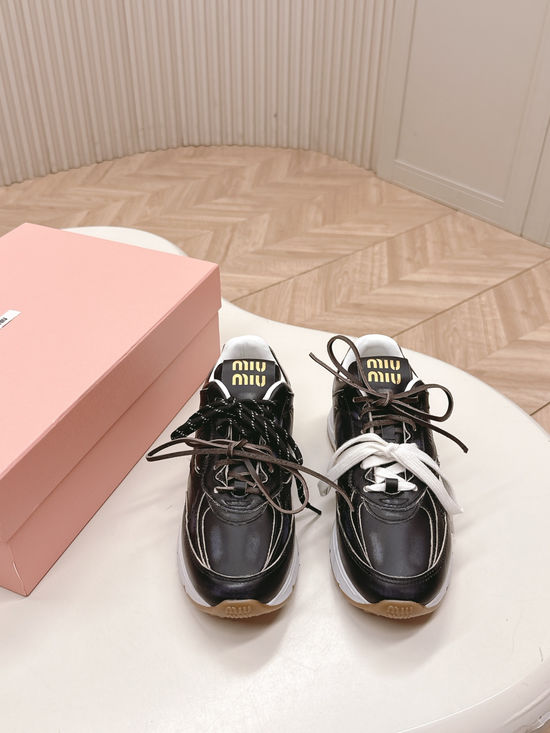 Miu Miu Vintage Style Casual Comfortable Walking Sneakers