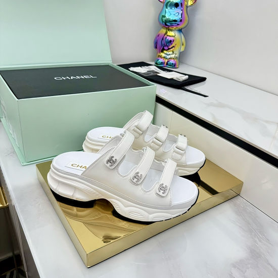 Chanel Casual Velcro Beach Sandals Soft Comfortable Sole