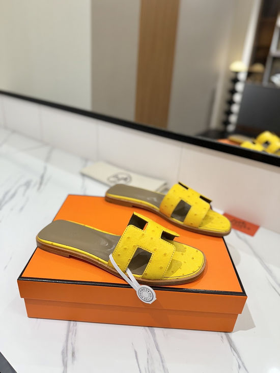 Hermes Premium Ostrich Leather Durable Comfort Dress Shoes