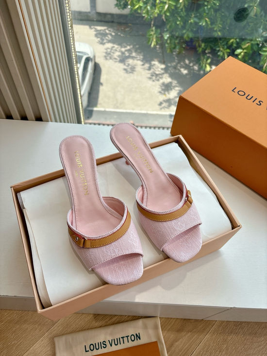 Louis Vuitton Rainbow Pattern Bow Flat Slippers Premium Quality