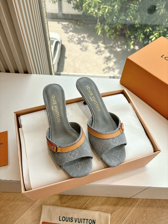 Louis Vuitton Rainbow Pattern Bow Flat Slippers Premium Quality