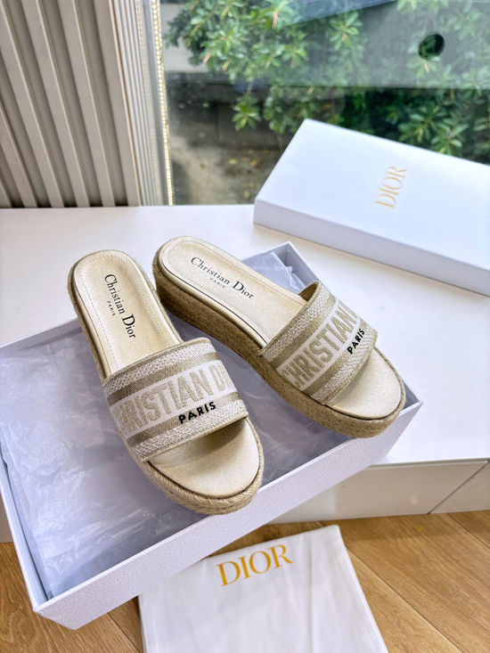 Christian Dior Classic Embroidered Loafers With Elegant Logo Buckle
