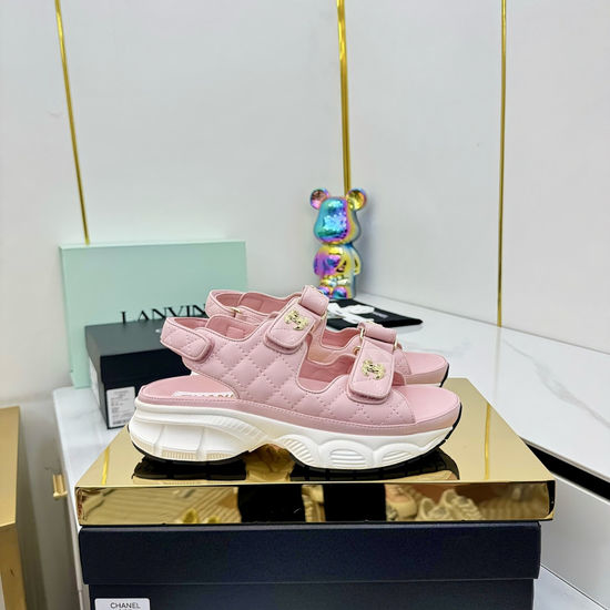 Chanel Casual Velcro Beach Sandals Soft Comfortable Sole