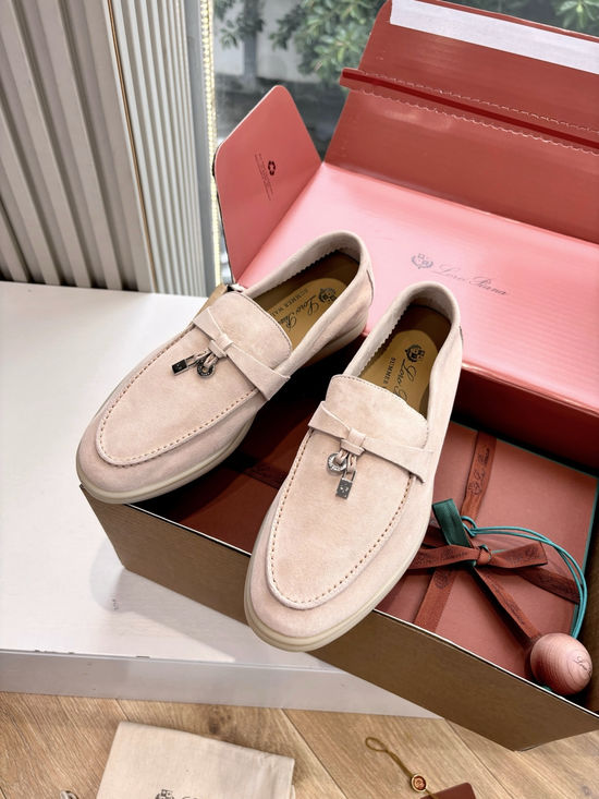 Loro Piana Suede Tassel Loafers Comfortable Soft Sole Casual Shoes