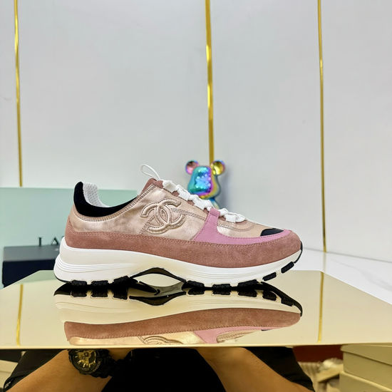 Chanel Platform Casual Sneakers Comfortable Height Increasing Footwear