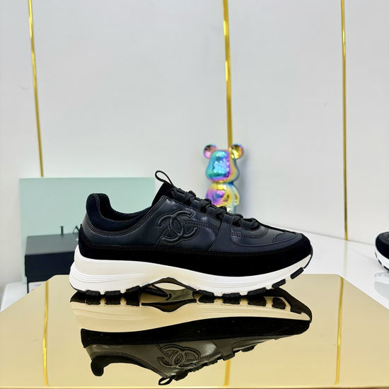 Chanel Platform Casual Sneakers Comfortable Height Increasing Footwear