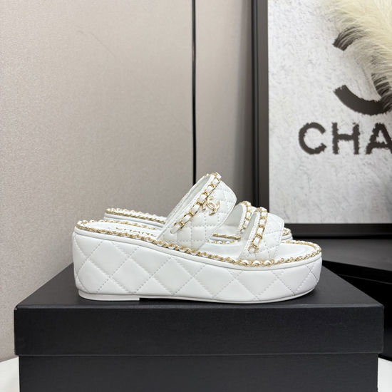 Chanel Quilted Sheepskin Slides with Premium Leather Sole