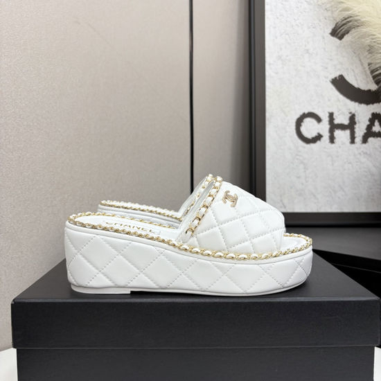 Chanel Quilted Sheepskin Slides with Premium Leather Sole