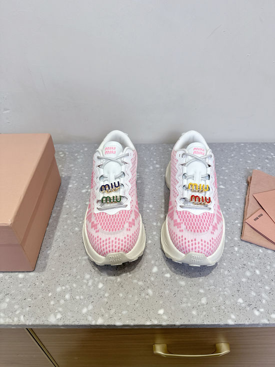 Miu Miu Breathable Platform Sneakers Lightweight Casual Sports Shoes