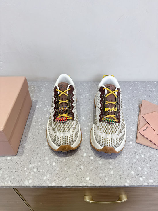 Miu Miu Breathable Platform Sneakers Lightweight Casual Sports Shoes