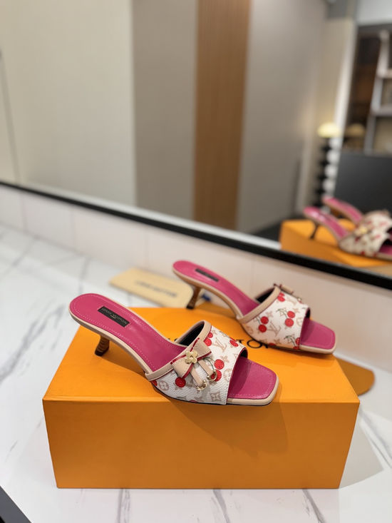 Louis Vuitton Elegant Open-Toe Sandals with Premium Materials and Custom Heel