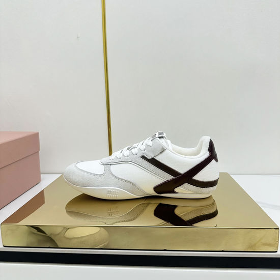 Miu Miu Vintage Distressed Casual Sneakers Comfortable Versatile Daily Shoes
