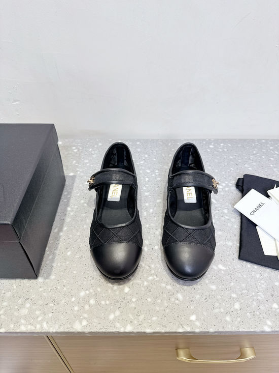 Chanel Mesh Breathable Mary Jane Ballet Flats