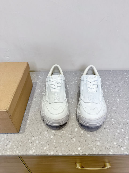 Manolo Blahnik Premium Thick Sole Casual Leather Sneakers Comfortable
