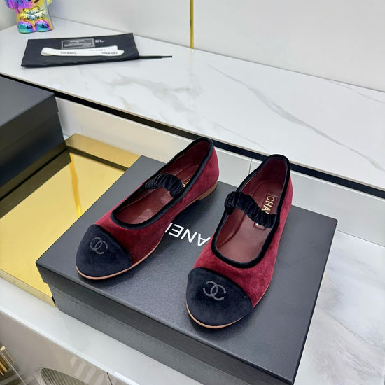 Chanel Velvet Mary Jane Shoes With Soft Leather Insole