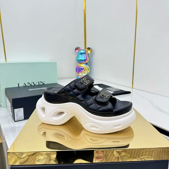 Chanel Casual Velcro Beach Sandals Soft Comfortable Sole