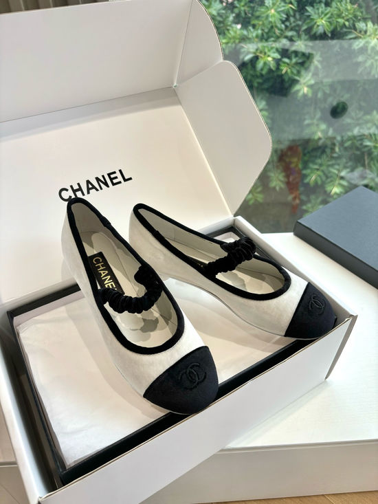 Chanel Woven Cap Toe Mary Jane Shoes Comfortable Casual Footwear