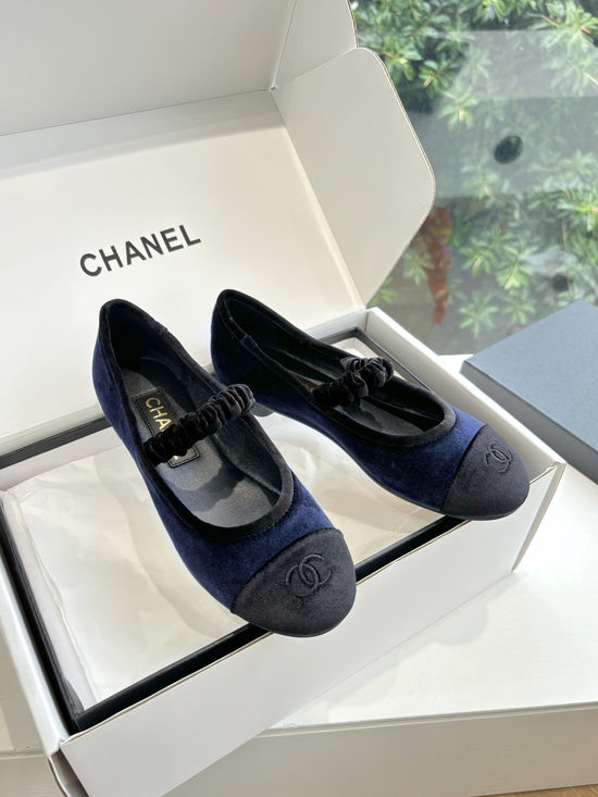 Chanel Woven Cap Toe Mary Jane Shoes Comfortable Casual Footwear