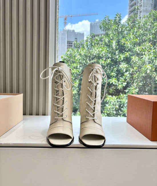Louis Vuitton LV Premium Leather Platform Sneakers with Wave Outsole