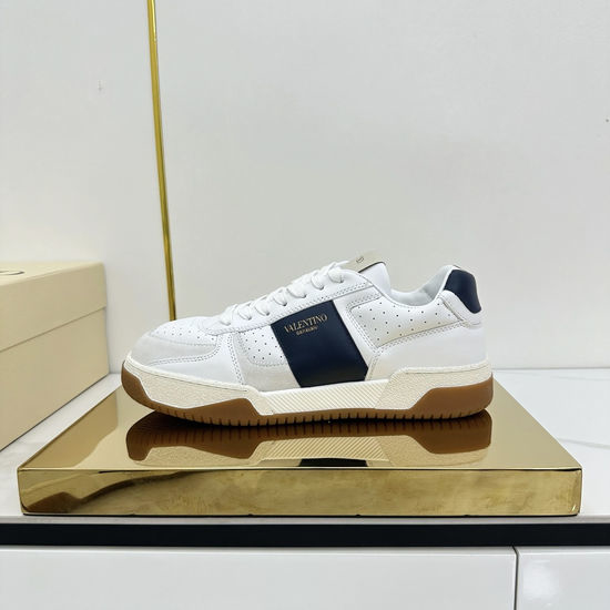 Valentino Velcro Thick Sole Casual Leather Sneakers