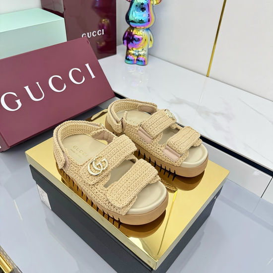 Gucci Adjustable Strap Knit Upper Non-slip Casual Sandals