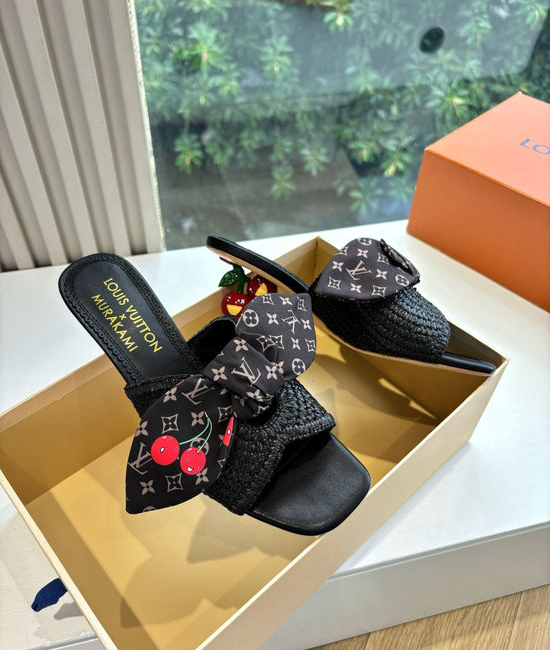 Louis Vuitton LV Cute Bow Flat Sandals with Soft Sheepskin Lining