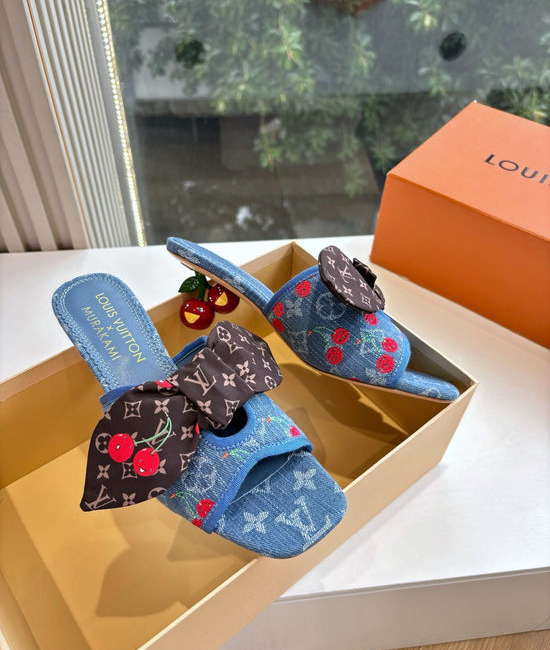 Louis Vuitton LV Cute Bow Flat Sandals with Soft Sheepskin Lining