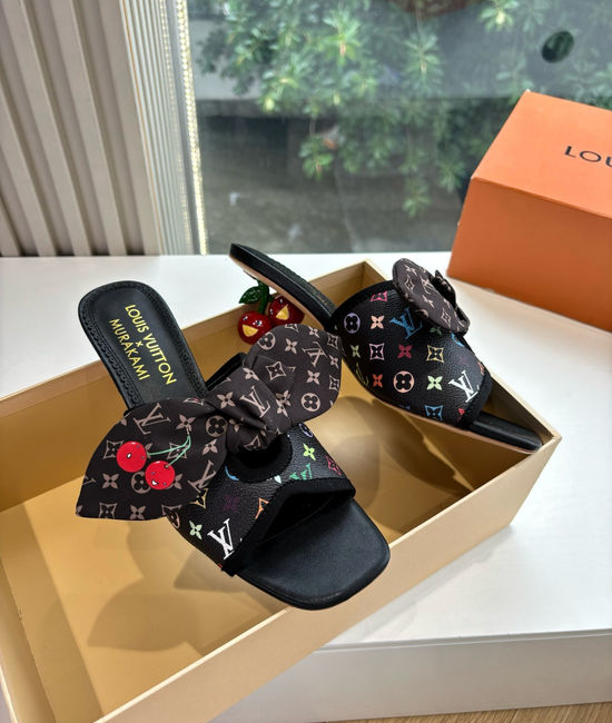 Louis Vuitton LV Cute Bow Flat Sandals with Soft Sheepskin Lining