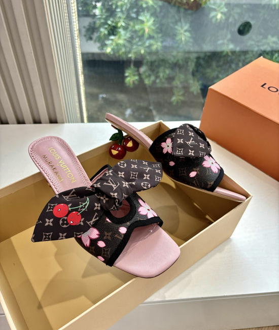 Louis Vuitton LV Cute Bow Flat Sandals with Soft Sheepskin Lining