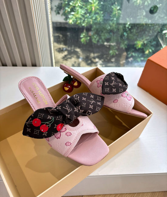 Louis Vuitton LV Cute Bow Flat Sandals with Soft Sheepskin Lining