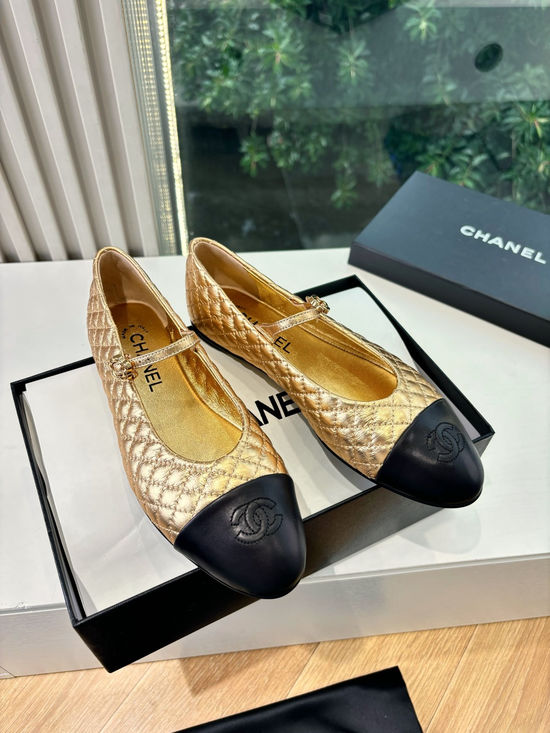 Chanel Woven Mary Jane Closed Toe Sandals