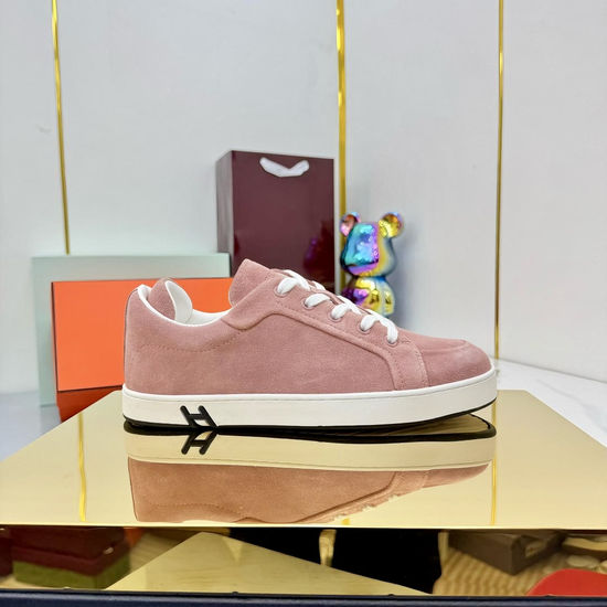 Hermes Classic Buckle Decor White Casual Skateboarding Shoes