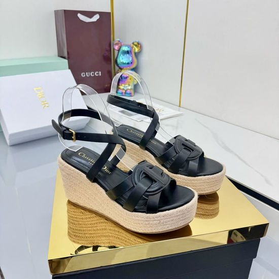 Christian Dior Genuine Leather High Heel Non-slip Casual Sandals