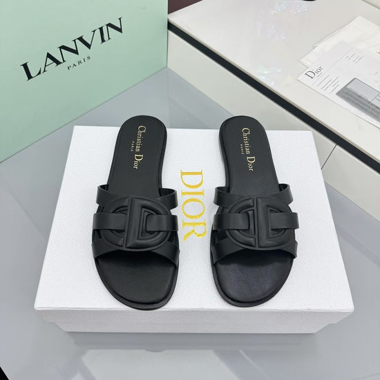Christian Dior Genuine Leather Sole Versatile Comfortable Flat Sandals