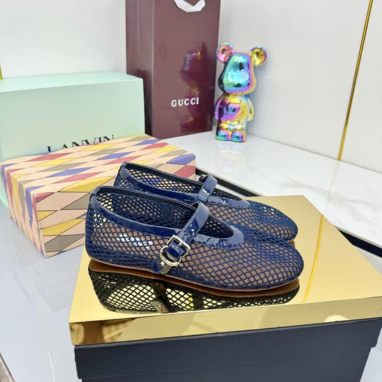 Alaia Premium Mesh Upper Ballet Flats with Soft Sheepskin Lining