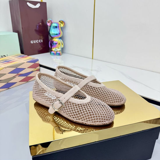 Alaia Premium Mesh Upper Ballet Flats with Soft Sheepskin Lining
