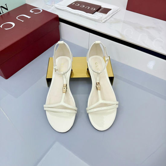 Gucci Classic Buckle Genuine Leather Flip Flop Sandals