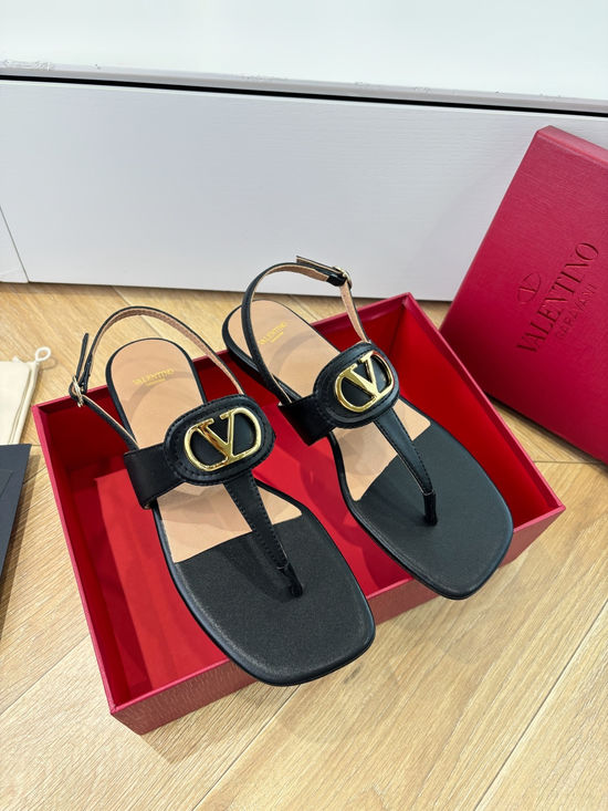 Valentino Comfortable Slip-on Sandals with Metal Buckle Detail
