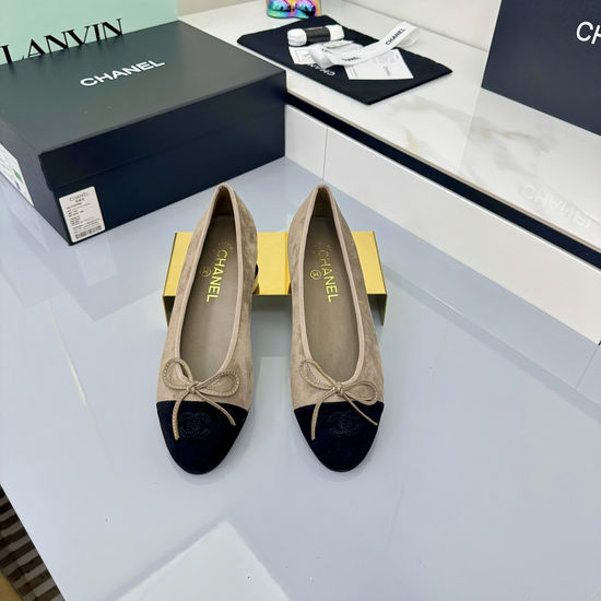 Chanel Classic Round Toe Soft Leather Comfortable Ballet Flats