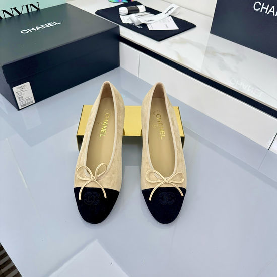 Chanel Classic Round Toe Soft Leather Comfortable Ballet Flats