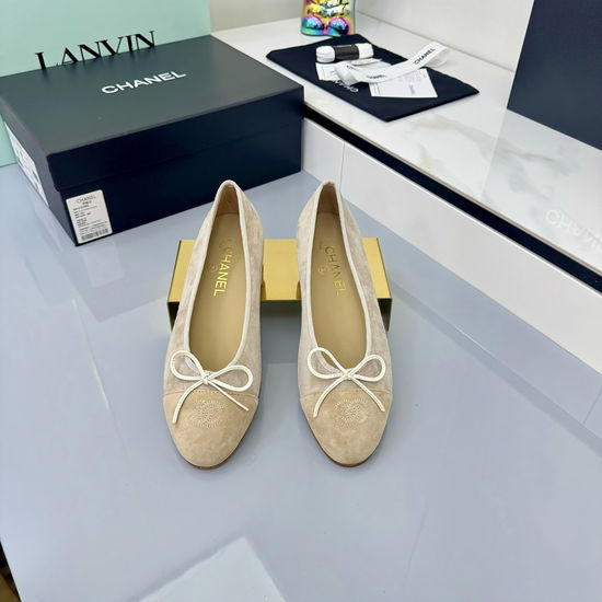Chanel Classic Round Toe Soft Leather Comfortable Ballet Flats