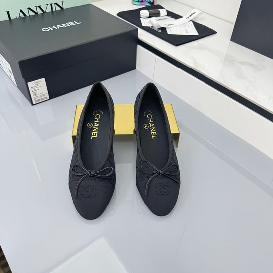Chanel Classic Round Toe Soft Leather Comfortable Ballet Flats