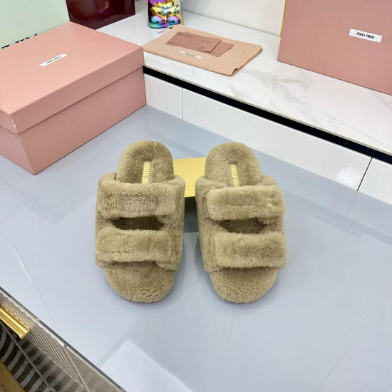 Miu Miu Distressed Finish Casual Shoes Soft Wool Lining Non-slip Sole