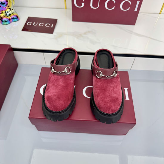 Gucci Luxury Crystal Decorated Leather Loafer Flat Shoes