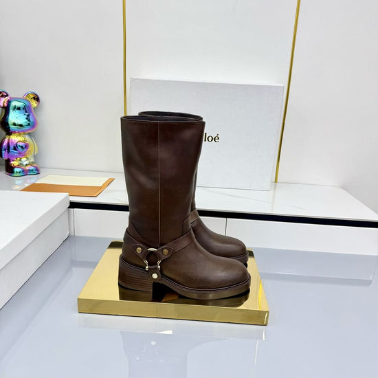 Loewe Vintage Slip On Chunky Heel Ankle Boots