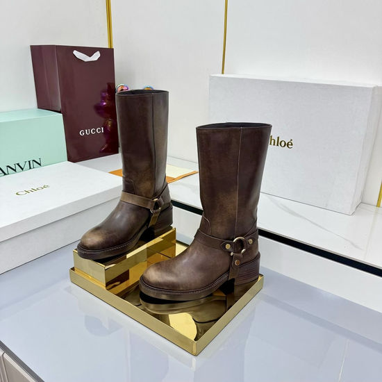Loewe Vintage Slip On Chunky Heel Ankle Boots